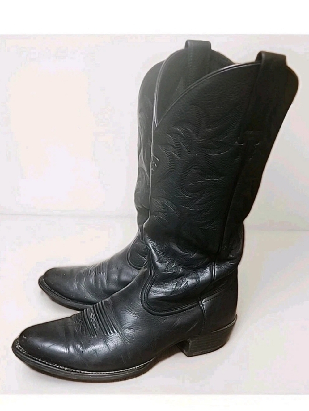 Ariat Heritage Boots 10002218 Mens 10EE Black Leather R Toe Cowboy Western - Picture 5 of 14